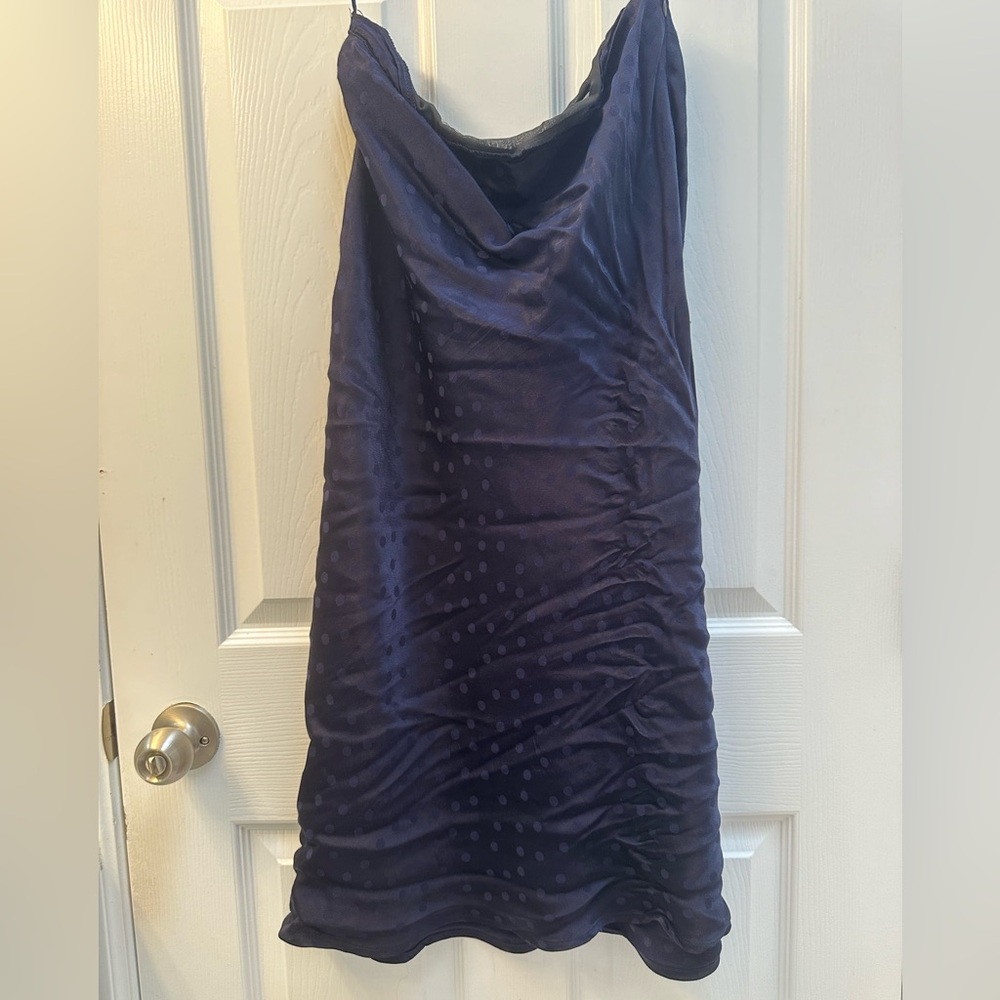 Navy with polka dots Midi Skirt